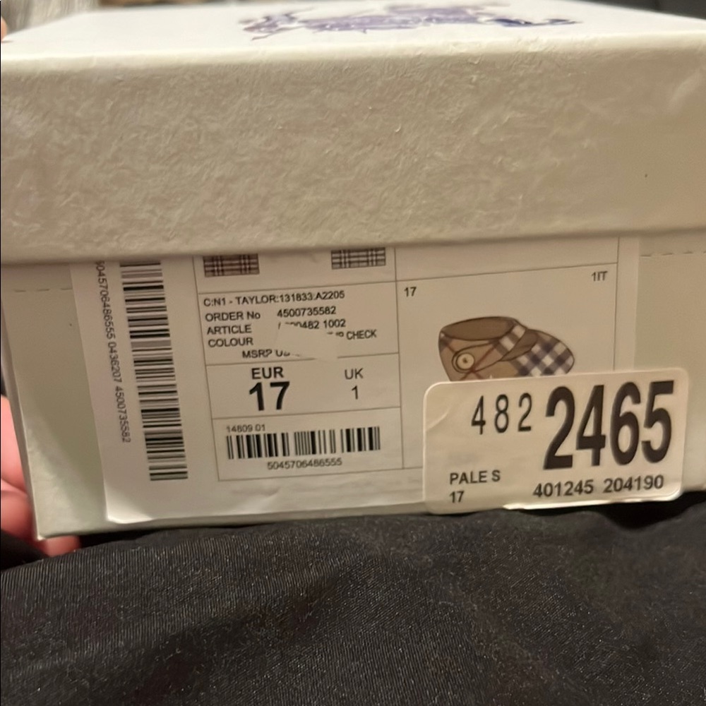 Burberry Plaid baby shoes